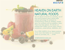 Tablet Screenshot of heavenonearthnaturalfoods.com